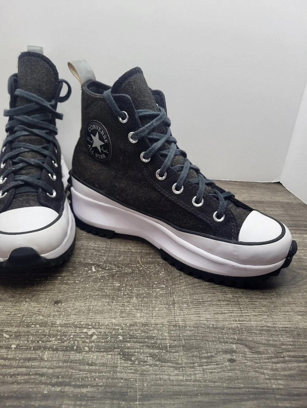 Converse Run Star Hike High Top Black Ice Athletic Sneakers Womens Size 7.5 - Picture 3 of 10